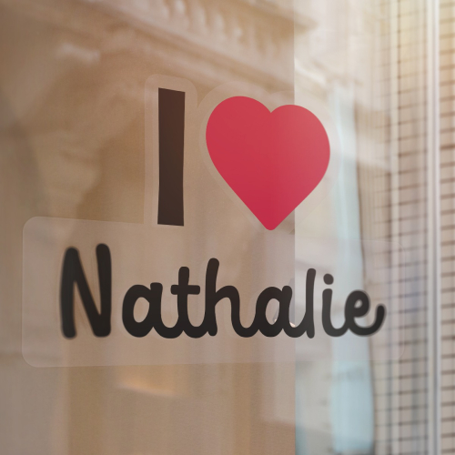 Fensteraufkleber transparent - I Love