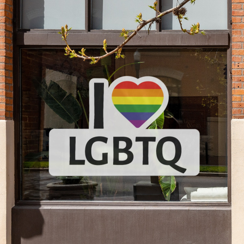 Fensteraufkleber - I Love