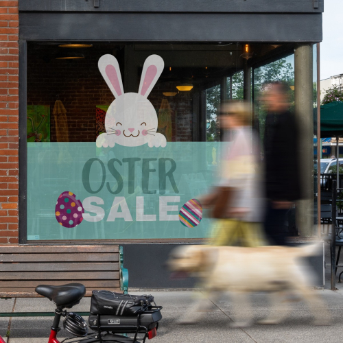 Fensteraufkleber transparent - Oster Sale