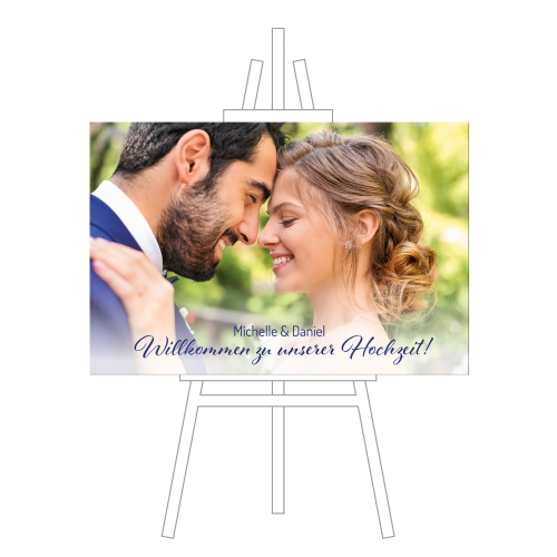 Schild Querformat - Foto mit Schriftzug I