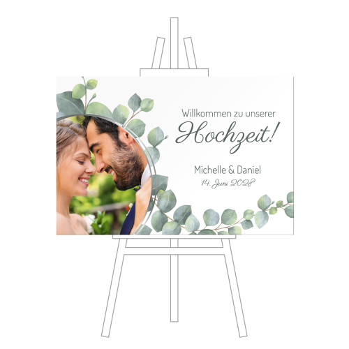 Schild - Willkommen zu unserer Hochzeit III