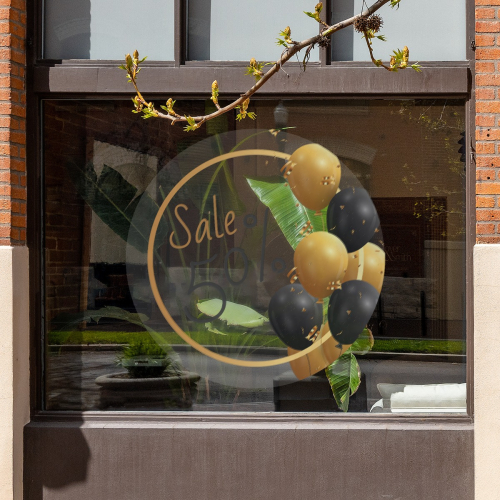 Fensteraufkleber transparent - X-Prozent Sale