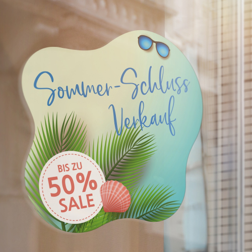 Fensteraufkleber - Sommerschlussverkauf