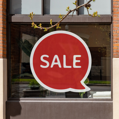 Fensteraufkleber - Sale Sprechblase