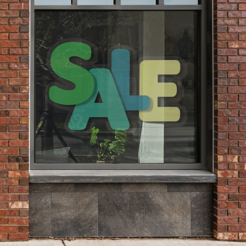 Fensteraufkleber transparent - SALE