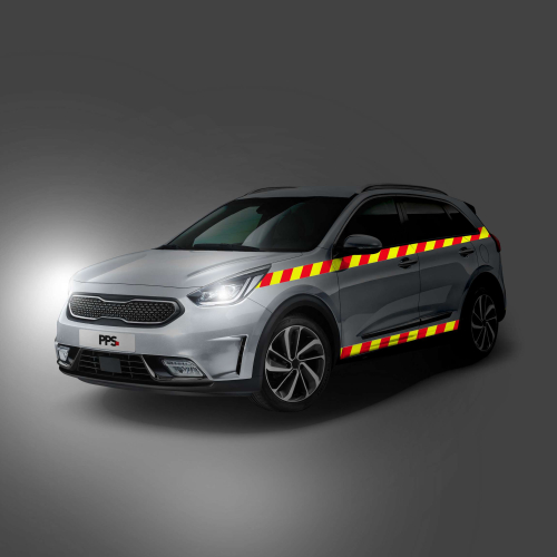 Folienbeschriftung mit Reflektorfolie