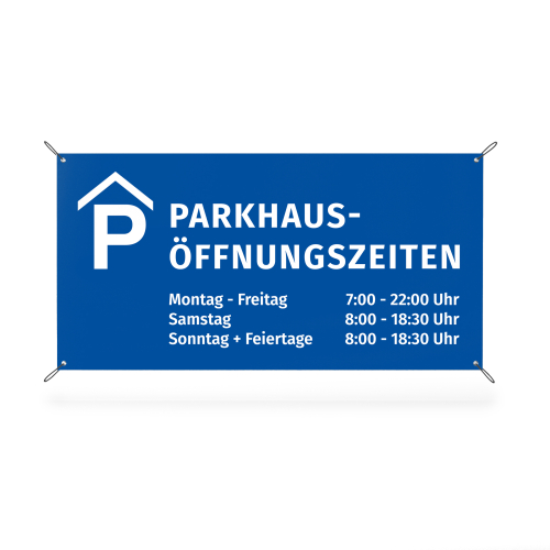 Banner - Parkhaus Öffnungszeiten