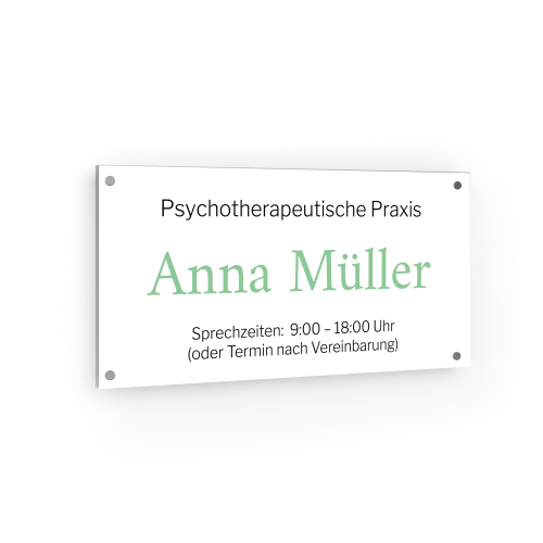Praxisschild - Psychotherapie I