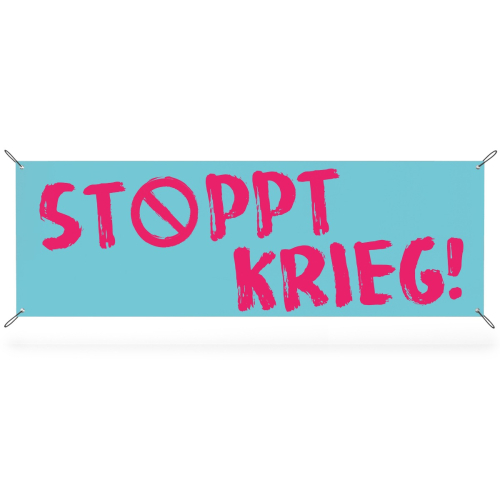 Banner 3:1 - Stoppt Krieg