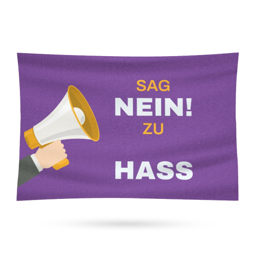 Fahne - Nein zu Hass
