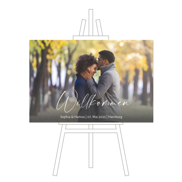 Schild Querformat - Foto mit Schriftzug II