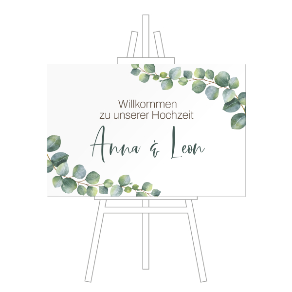 Schild - Eukalyptus Ranken