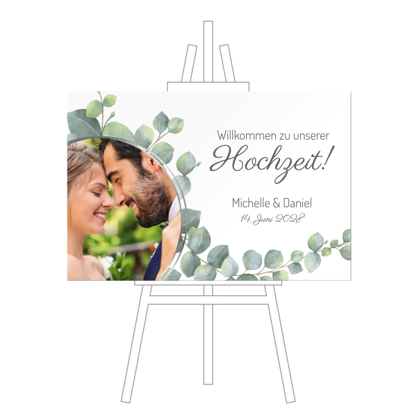 Schild - Willkommen zu unserer Hochzeit III