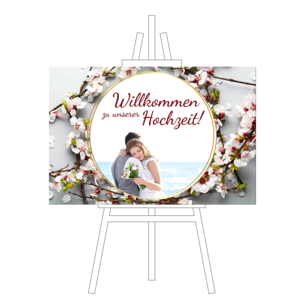 Schild - Willkommen zu unserer Hochzeit II