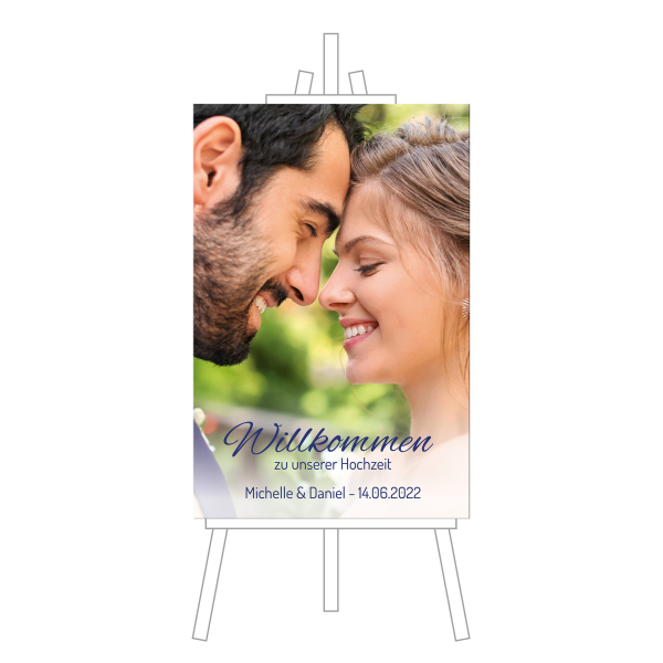 Schild Hochformat - Foto mit Schriftzug I