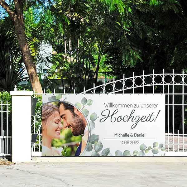 Hochzeitsbanner drucken lassen