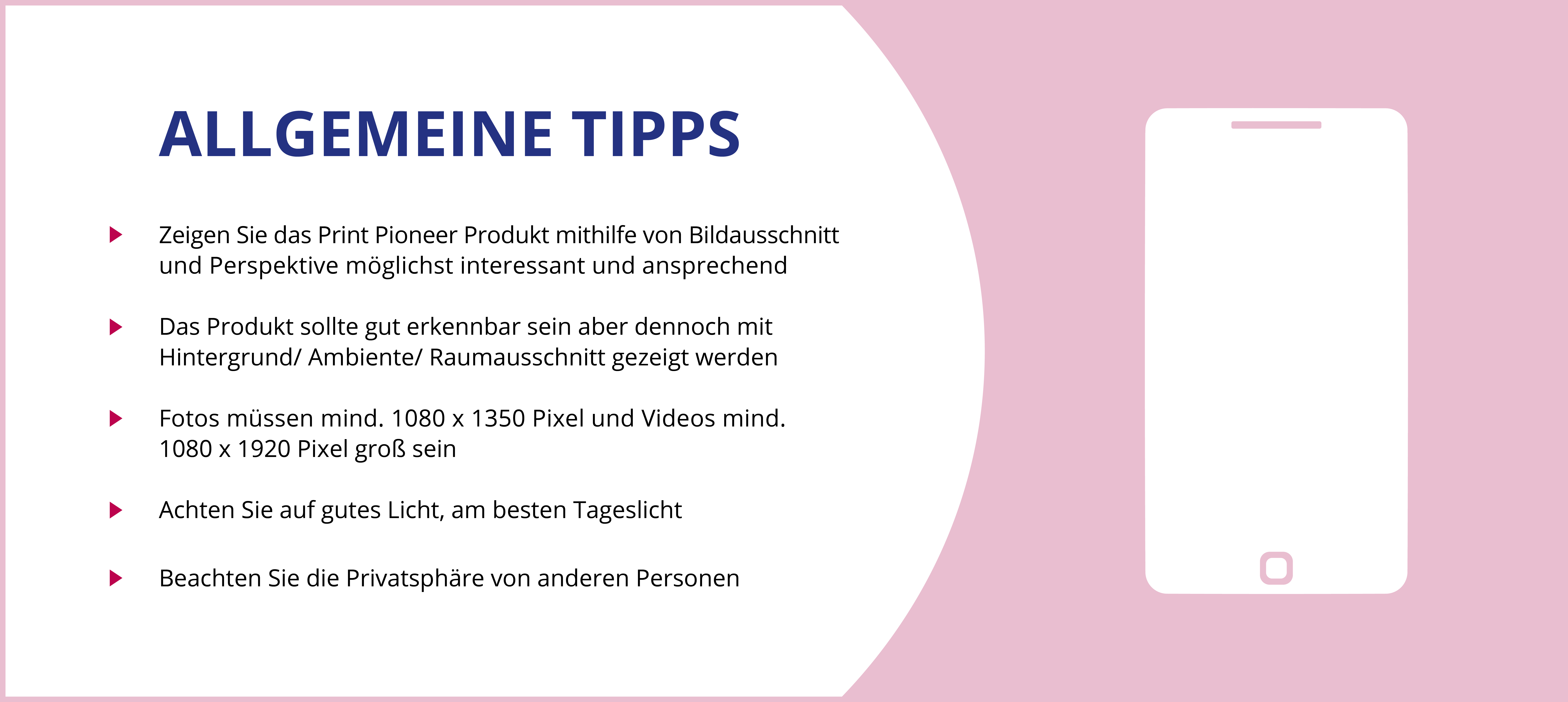 Allgemeine Tipps